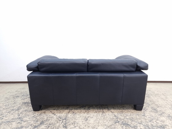 Image 1 of De Sede Ds 17 Donkerblauw/Parijs tweezits design bank Leder Bank Wk Living