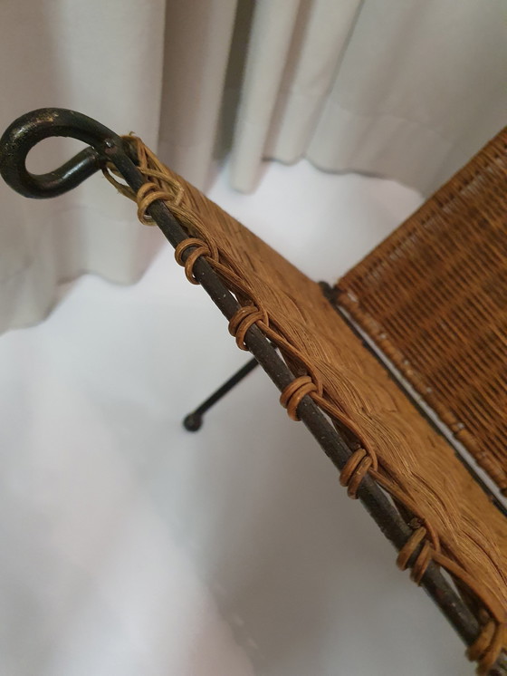 Image 1 of Tijdschriftenrek Vouwbaar rieten/ijzeren 60Er