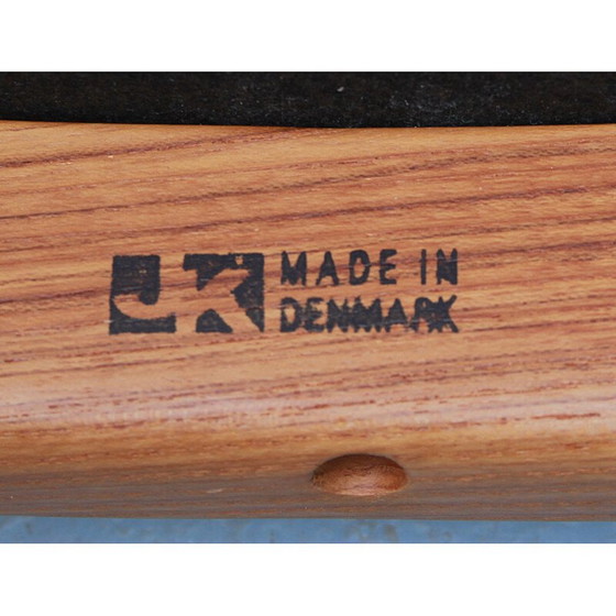Image 1 of Vintage fauteuil in eikenhout en stof van Juul Kristensen, Denemarken 1970