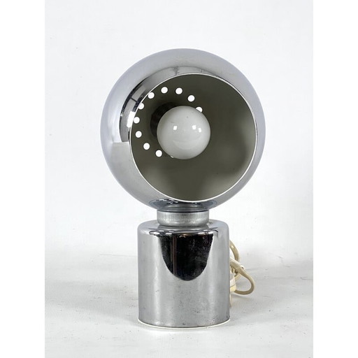 Italiaanse Space Age vintage chromen tafellamp van Reggiani