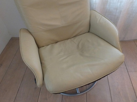 Image 1 of Ikea Malung Leren Draaifauteuil