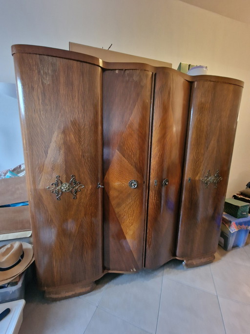 Clothes Cupboard 4Door Antique Wardrobe