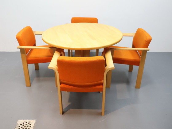 Image 1 of 4 Deens design stoelen eiken jaren 70 