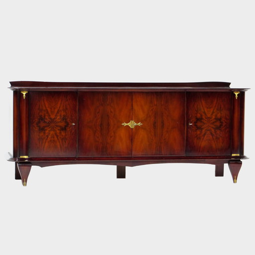 Art Deco buffet dressoir in walnoot van Jules Leleu