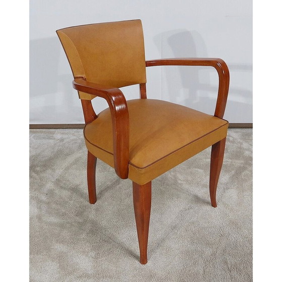 Image 1 of Paar vintage massief beukenhouten Bridge stoelen, 1950