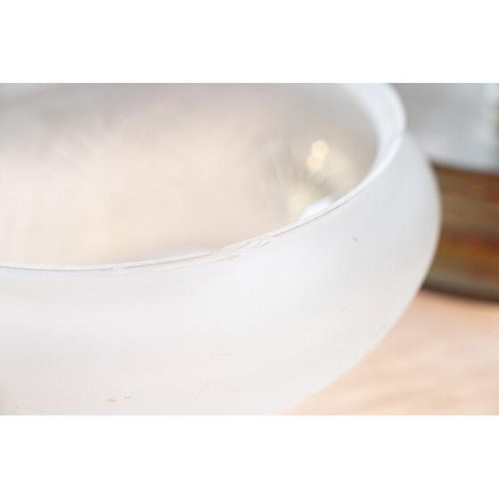 Image 1 of Vintage aluminium en glazen plafondlamp, Duitsland 1979