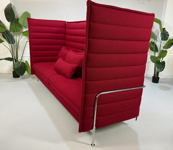 Image 1 of Vitra Alcove design merk bank klassiek rood bank kantoor