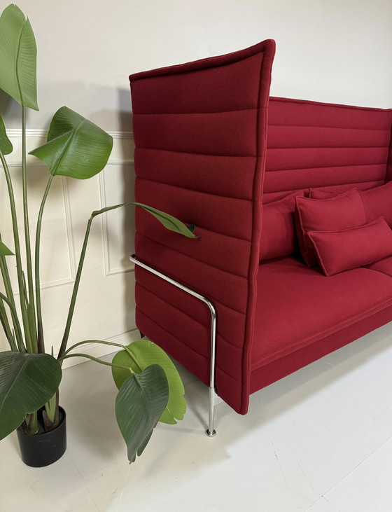 Image 1 of Vitra Alcove design merk bank klassiek rood bank kantoor