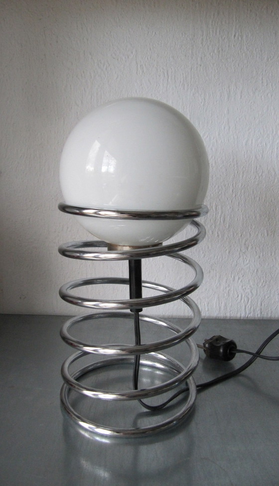 Image 1 of Spiraal Lamp Woja Chroom Opaline Bol Nederland