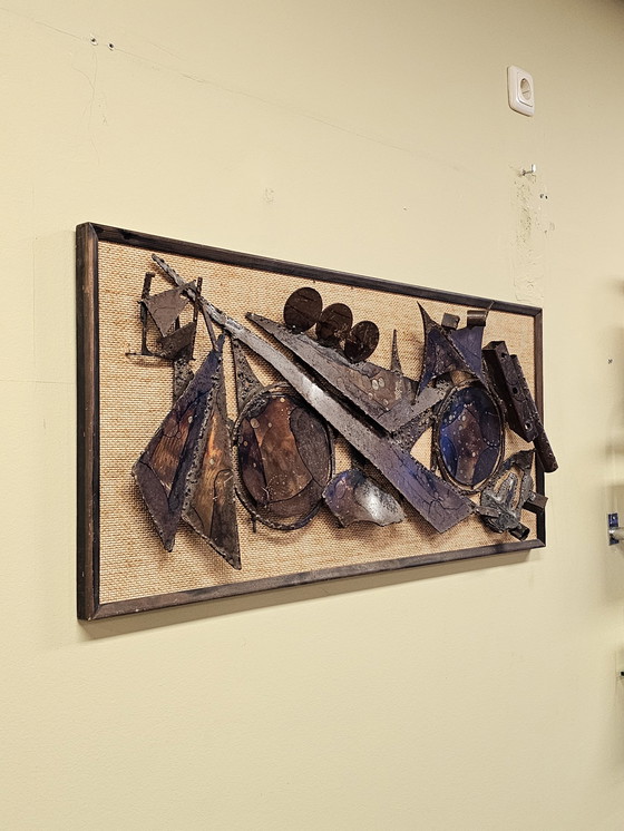 Image 1 of Vintage Brutalist Hendrik Horst Wandpaneel Wandobject 