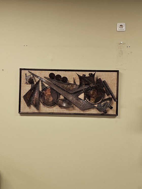 Image 1 of Vintage Brutalist Hendrik Horst Wandpaneel Wandobject 