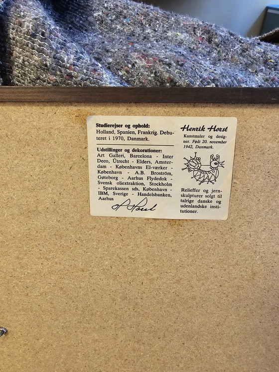 Image 1 of Vintage Brutalist Hendrik Horst Wandpaneel Wandobject 