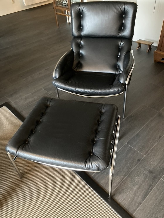 Image 1 of Martin Visser Fauteuil Met Voetenbank