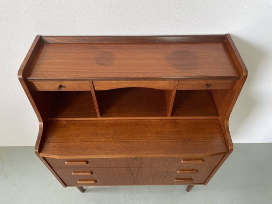 Image 1 of Vintage Secretaire Met Spiegel 