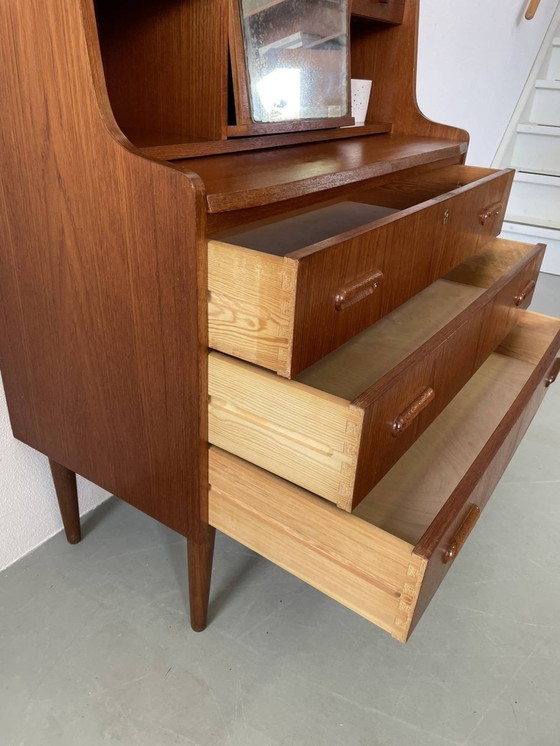 Image 1 of Vintage Secretaire Met Spiegel 