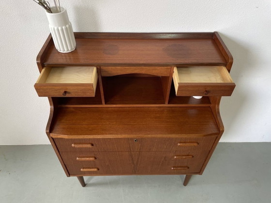 Image 1 of Vintage Secretaire Met Spiegel 