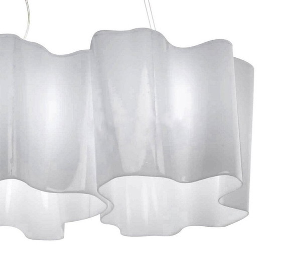 Image 1 of Artemide Hanglamp . Ontworpen De De Luccien Reichert . 3 Mondgeblazen Kappen.