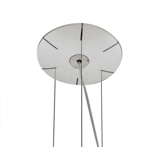 Image 1 of Artemide Hanglamp . Ontworpen De De Luccien Reichert . 3 Mondgeblazen Kappen.