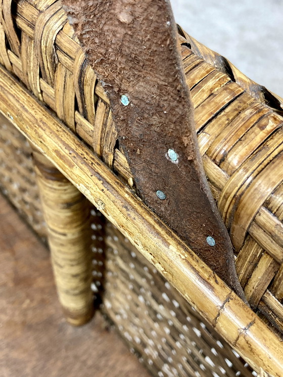 Image 1 of Xl Rotan Kist Salontafel Bijzettafel Met Dienblad