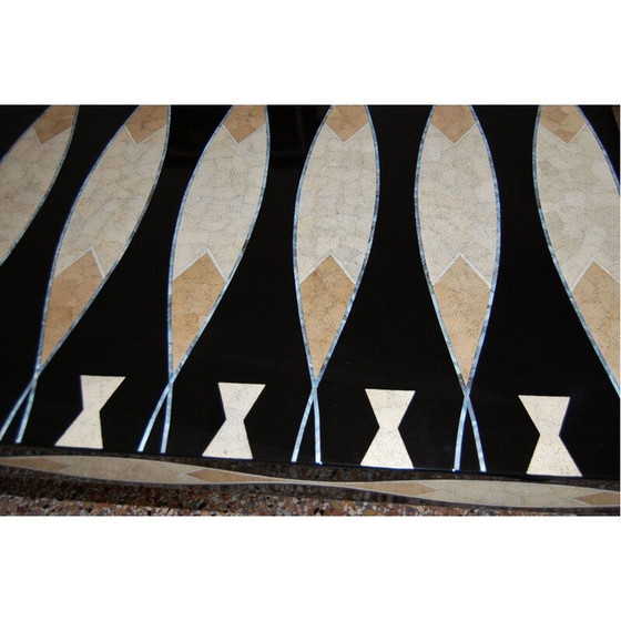 Image 1 of Rechthoekige vintage eettafel in gelakt hout, Italië 1970