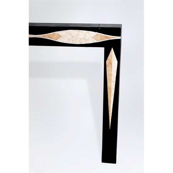 Image 1 of Rechthoekige vintage eettafel in gelakt hout, Italië 1970