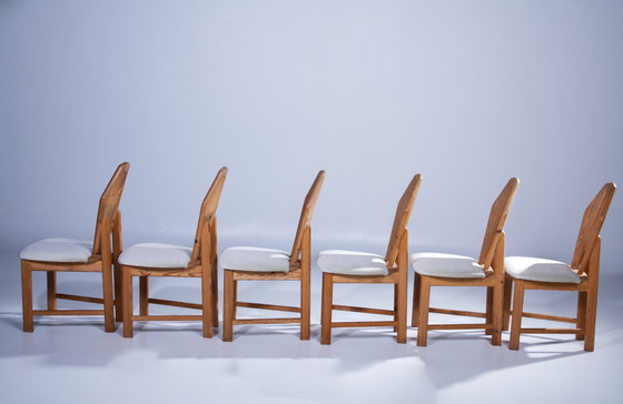 Image 1 of 6x Danish Pine Dining Chairs