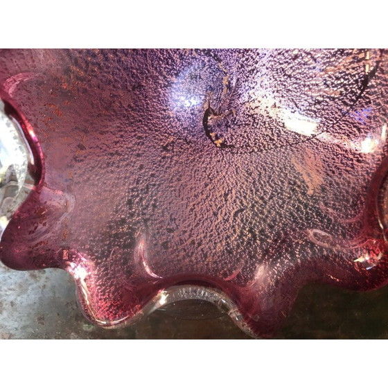 Image 1 of Vintage asbak van roze Murano glas, 1970