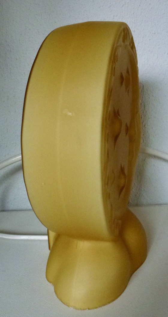 Image 1 of Vintage Glazen Tafellamp "Halve Maan" Voor In De Kinderkamer (?)