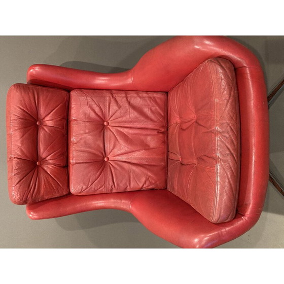 Image 1 of Paar vintage leren fauteuils, 1950