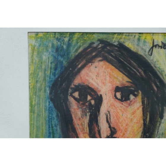 Image 1 of Vintage portret door Ivan Jordell, Zweden 1950