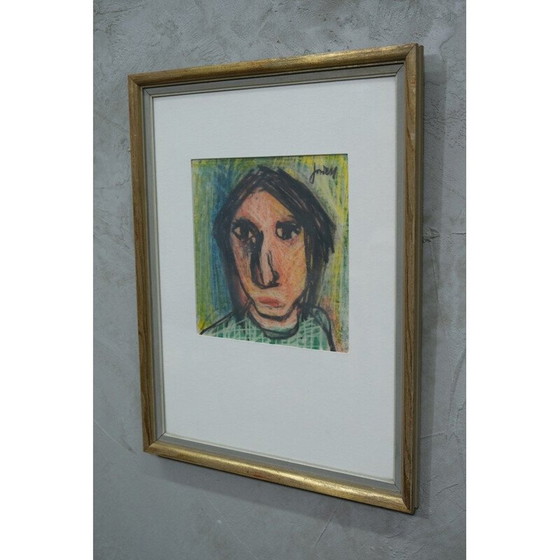 Image 1 of Vintage portret door Ivan Jordell, Zweden 1950