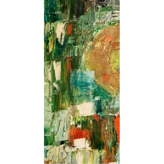 Image 1 of Vintage abstracte compositie op canvas door Jacques Mary