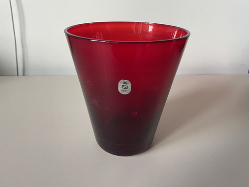 Zwiesel - Vintage Robijnrode Vaas