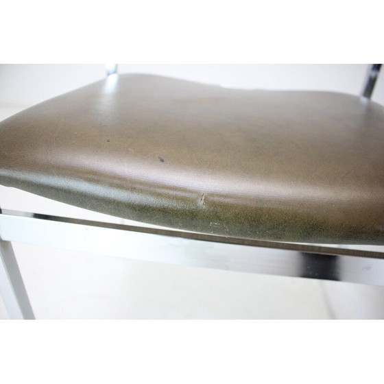 Image 1 of Paar vintage stoelen van chroom en kunstleer, Tsjecho-Slowakije 1970