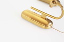 Set van twee vintage zware wandlampen van massief messing