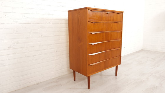 Image 1 of Vintage Deense Ladekast | Teak | 6 Lades | 105 Cm