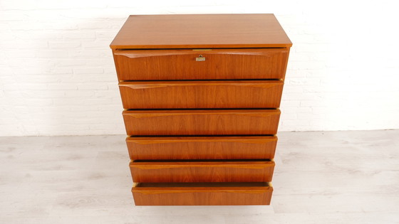 Image 1 of Vintage Deense Ladekast | Teak | 6 Lades | 105 Cm