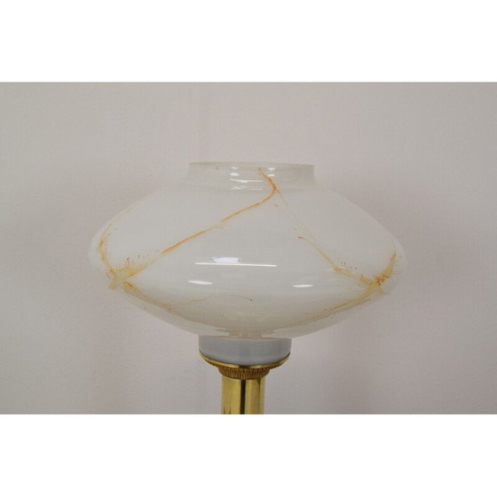 Image 1 of Vintage lamp van glas en messing door Kamenicky Senov, Tsjecho-Slowakije 1960