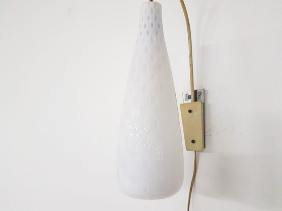 Image 1 of Vintage glazen wandlamp