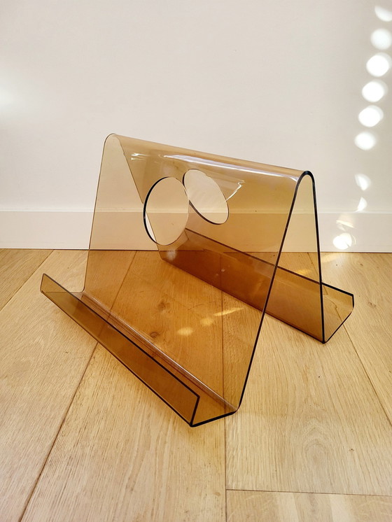 Image 1 of Space Age Plexi Magazine Rack Of Lectuurbak, Jaren 1970, Michel Dumas, Frankrijk