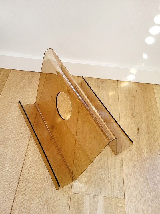 Image 1 of Space Age Plexi Magazine Rack Of Lectuurbak, Jaren 1970, Michel Dumas, Frankrijk