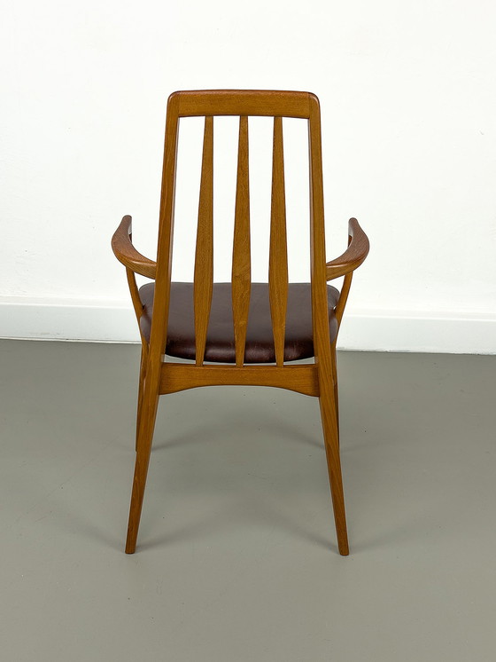 Image 1 of Eva fauteuil van teak en leer door Niels Koefoed voor Hornslet Møbelfabrik, 1960