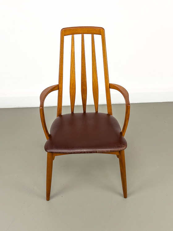 Image 1 of Eva fauteuil van teak en leer door Niels Koefoed voor Hornslet Møbelfabrik, 1960