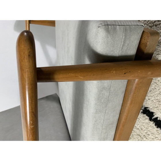 Image 1 of Paar vintage fauteuils in gelakt beukenhout, 1960