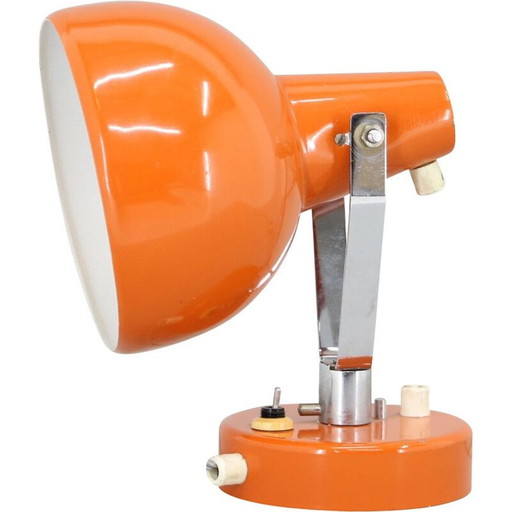 Vintage oranje lamp, Tsjecho-Slowakije 1960