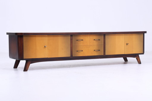 Vintage Lowboard 60s | Mid Century Dressoir TV Board Retro Opbergmeubel 70s Houten Ladekast