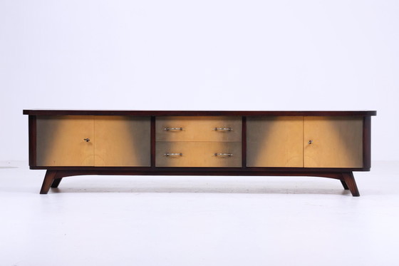 Image 1 of Vintage Lowboard 60s | Mid Century Dressoir TV Board Retro Opbergmeubel 70s Houten Ladekast