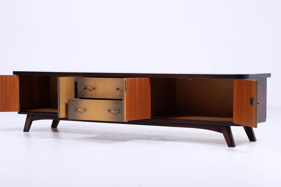 Image 1 of Vintage Lowboard 60s | Mid Century Dressoir TV Board Retro Opbergmeubel 70s Houten Ladekast