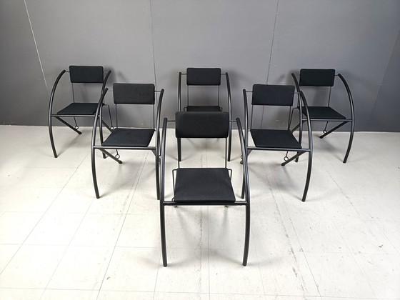 Image 1 of Set van 6 postmoderne eetkamerstoelen, 1980S