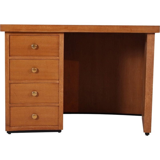 Image 1 of Vintage gebogen bureau in blond eiken, 1950